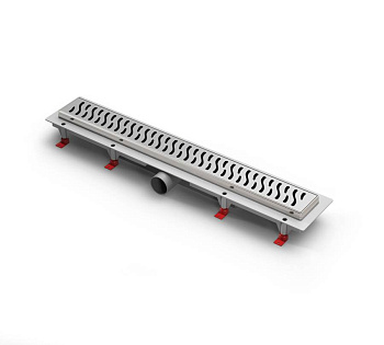 Душевой лоток 65 см Creto Zigzag CRE-650 ZN с решеткой, хром Душевой лоток 65 см Creto Zigzag CRE-650 ZN с решеткой, хром