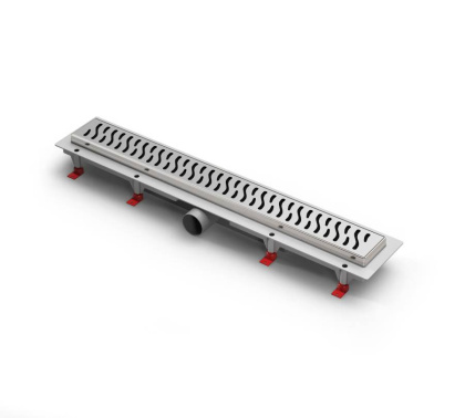 Душевой лоток 65 см Creto Zigzag CRE-650 ZN с решеткой, хром Душевой лоток 65 см Creto Zigzag CRE-650 ZN с решеткой, хром