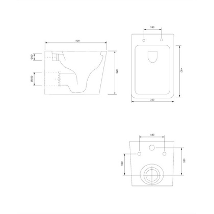 Унитаз подвесной OMNIRES BOSTON BOSTONMWBP Унитаз подвесной OMNIRES BOSTON BOSTONMWBP