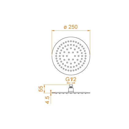 Верхний душ 3D круглый RGW SP-81B, RGW 21148125-04 Верхний душ 3D круглый RGW SP-81B, RGW 21148125-04