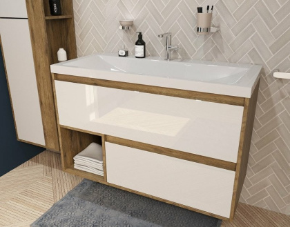 Комплект мебели Monaco Wood 1000х480 подвесной 2 ящика (ШхГхВ) 998х476х607 Комплект мебели Monaco Wood 1000х480 подвесной 2 ящика (ШхГхВ) 998х476х607