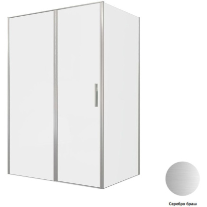 Душевой уголок Allen Brau Priority 140x100 3.31035.BA + 3.31047.BA серебро браш Душевой уголок Allen Brau Priority 140x100 3.31035.BA + 3.31047.BA серебро браш