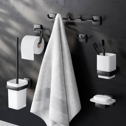 Набор аксессуаров для зоны красоты и туалета, черный, AK90D2106B