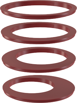 Вставка под водосточную трубу, комплект – красный