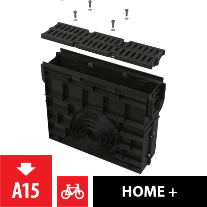 Пескоуловитель для дренажного канала AVZ104 с пластиковой рамой и пластиковой решеткой А15 Пескоуловитель для дренажного канала AVZ104 с пластиковой рамой и пластиковой решеткой А15