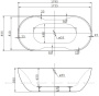 Акриловая ванна BELBAGNO BB28, 1795x855x580 Акриловая ванна BELBAGNO BB28, 1795x855x580