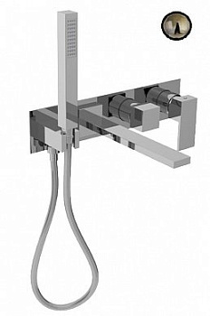 Встраиваемый смеситель для ванны и душа однорычажный Cezares UNIKA-VDM2-02
