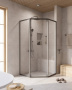 RELAX-304-P-1-100-C-BORO Душевой уголок, отделка Брашированное золото