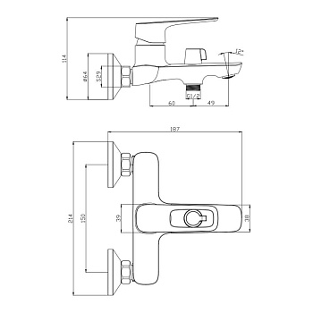 Смеситель д/ванны ARTIS, арт. 06201AT Смеситель д/ванны ARTIS, арт. 06201AT