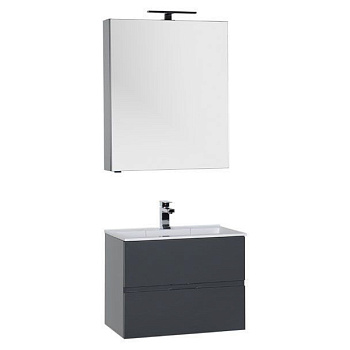 Мебель для ванной Aquanet Алвита 70 серый антрацит Мебель для ванной Aquanet Алвита 70 серый антрацит