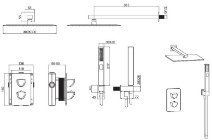 Душевой комплект Allen Brau Infinity 5.21016-00 (с внутренней частью) хром Душевой комплект Allen Brau Infinity 5.21016-00 (с внутренней частью) хром