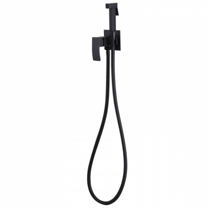 Смеситель ABBER Wasserfall AF8625B с гигиеническим душем, черный матовый Смеситель ABBER Wasserfall AF8625B с гигиеническим душем, черный матовый