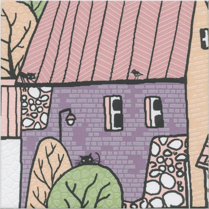 Декор 3 OS\A226\5009 Городок Белый (20см*20см*6,9мм) (10шт/0,4м2) , шт