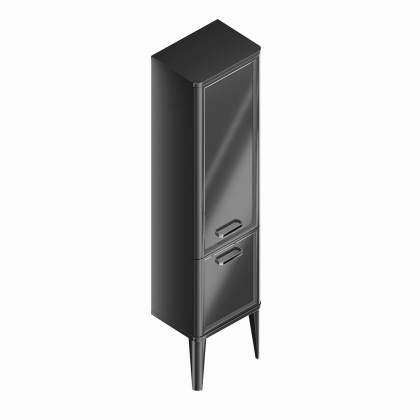 Пенал POMPEI напольный\подвесной 150, черный глянцевый PO.N.150\BLK