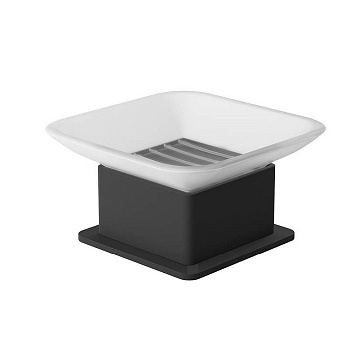 Мыльница настольная EXCELLENT Riko (черная) Мыльница настольная EXCELLENT Riko (черная)