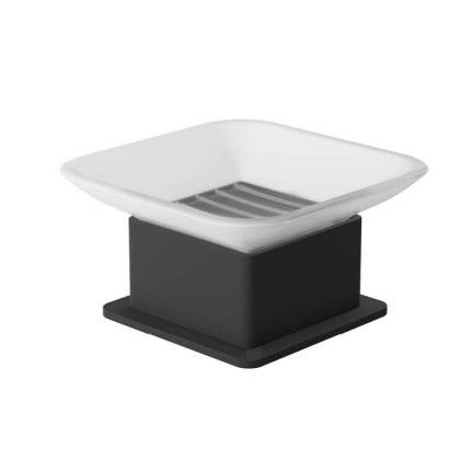 Мыльница настольная EXCELLENT Riko (черная) Мыльница настольная EXCELLENT Riko (черная)