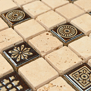 Мозаика натуральный камень Milan-1 (чип 7*20*20) 30,5*30,5(13шт.-1,21м2), м2