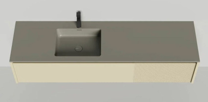 Подвесная тумба Domino 1800, эмаль, под встраиваемую раковину