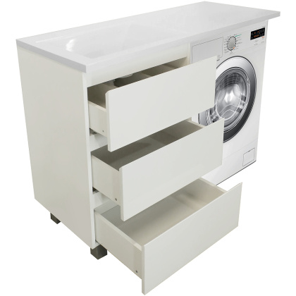 Комплект мебели Dallas Luxe 1000х482 левосторонний напольный 3 ящика (ШхГхВ) 358х476х860 Комплект мебели Dallas Luxe 1000х482 левосторонний напольный 3 ящика (ШхГхВ) 358х476х860