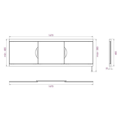 Экран под ванну Onika Лагуна-Эконом 170 белый