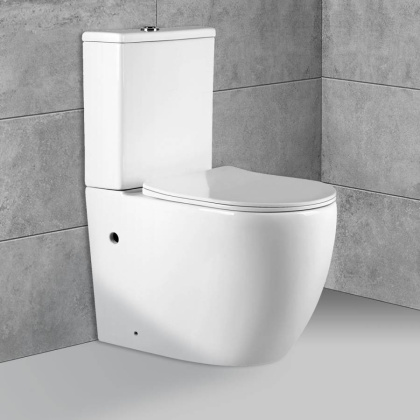 Чаша унитаза Globo VT2B-14, цвет белый, ультратонкое сиденье soft-close, P-trap Чаша унитаза Globo VT2B-14, цвет белый, ультратонкое сиденье soft-close, P-trap