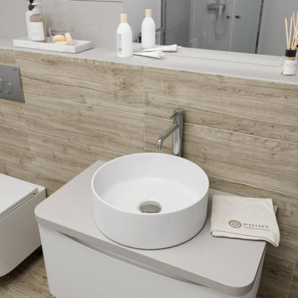 Умывальник Point Виктория 41 PN43063 круглый, белый Умывальник Point Виктория 41 PN43063 круглый, белый