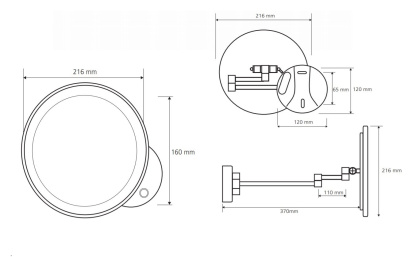 Косметическое зеркало с подсветкой