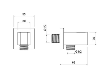 Шланговое подсоединение с держателем AQUATEK AQ2463CR  Шланговое подсоединение с держателем AQUATEK AQ2463CR