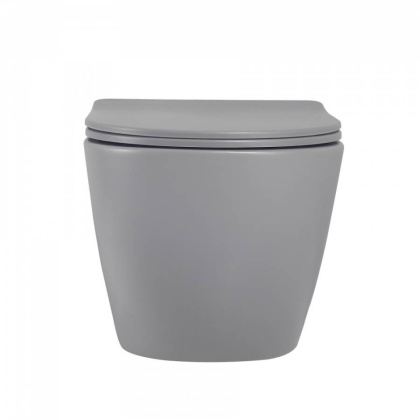 Унитаз ABBER Bequem AC1101MG подвесной серый матовый, безободковый