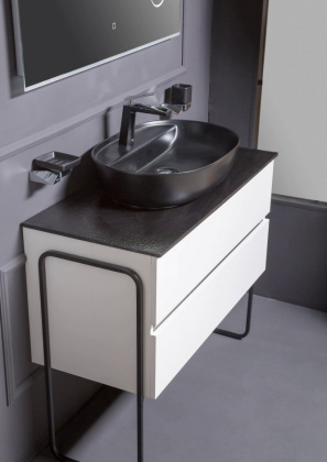 Столешница прямая черная 120 VALLESSI