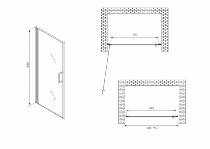 Душевая дверь ABBER Sonnenstrand AG04070