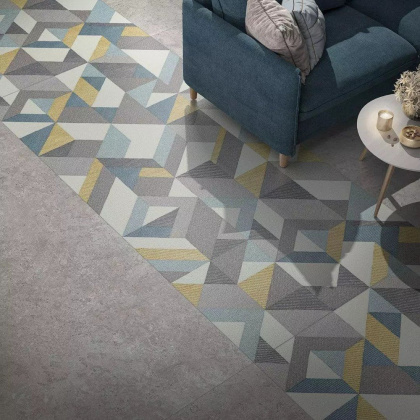 Ковер VT\A561\SG5918R Кампо серый,синий,желтый (119,5см*238,5см*11мм) (1шт/2,85) матовый, шт