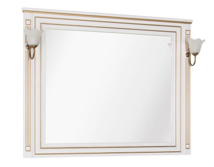 Зеркало Aquanet Паола 120 белый/золото Зеркало Aquanet Паола 120 белый/золото