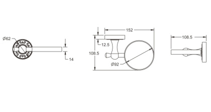 Ершик для унитаза, RG1000Q Rose, Бронза Ершик для унитаза, RG1000Q Rose, Бронза