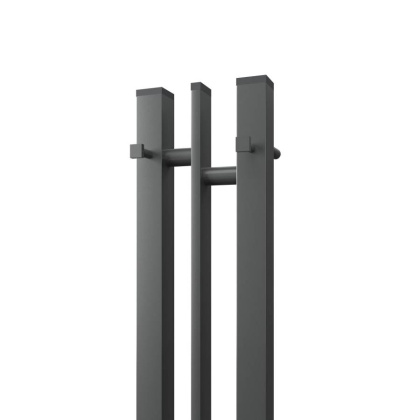 Полотенцесушитель электрический Point Фрея PN20712GB П2 100x1200 диммер слева, графит блеск Полотенцесушитель электрический Point Фрея PN20712GB П2 100x1200 диммер слева, графит блеск