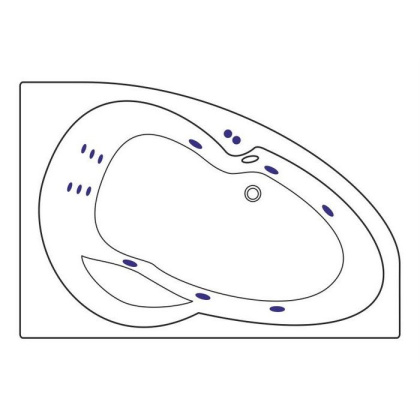 Ванна EXCELLENT Newa 160x95 (правая) "LINE" (бронза) Ванна EXCELLENT Newa 160x95 (правая) "LINE" (бронза)