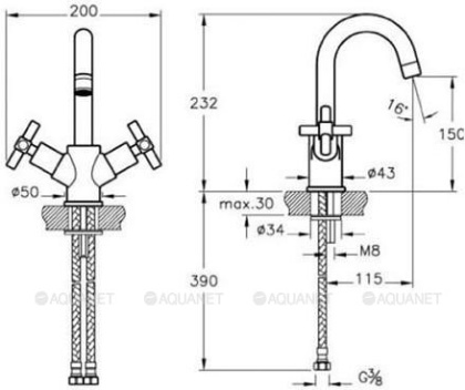 Смеситель для раковины Vitra Juno