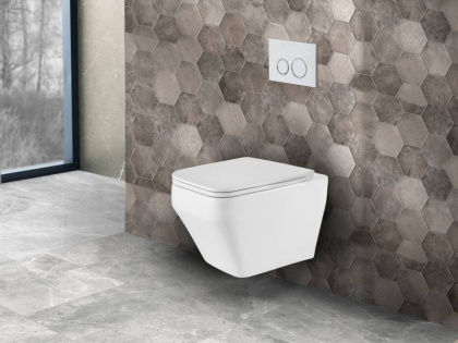 Унитаз подвесной Point Аврора безободковый, белый, сиденье дюропласт микролифт быстросъем., PN41101