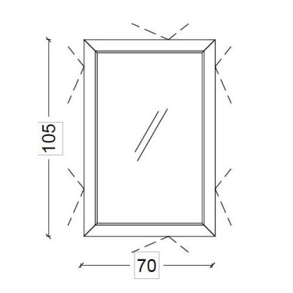 Зеркало Dolce Насыщенный синий 105x70см 567-BL Boheme