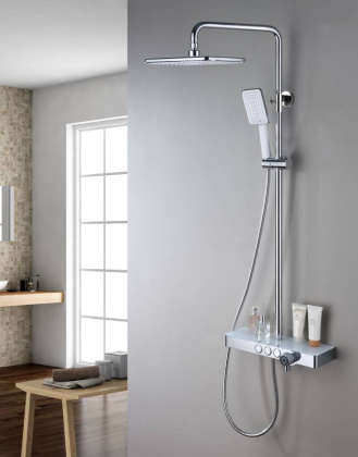 Тропическая душевая система с полкой RUSH (PL5535-60) Тропическая душевая система с полкой RUSH (PL5535-60)