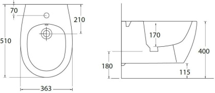 Биде подвесное Allen Brau Fantasy 4.11006.20 белый глянец