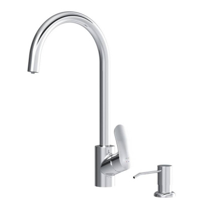 F8007T00 Like, набор 3в1: Смеситель Для кухни с каналом для питьевой воды, фильтр, диспенсер, Хром,