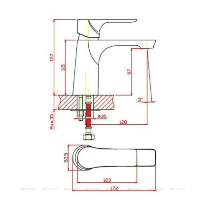 Смеситель для раковины Orange Aristo M19-021w белый Смеситель для раковины Orange Aristo M19-021w белый
