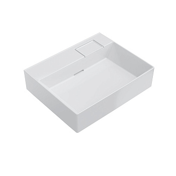 Раковина LOGICA мебельная\подвесная без отверстий 60, белая глянцевая