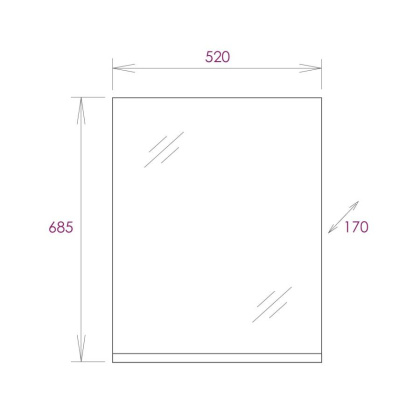 Зеркало Onika ЭКО 52 белое
