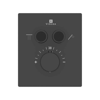 Встраиваемый смеситель для душа VSCV-321T-MMB двухфункциональный, термостатический, черный