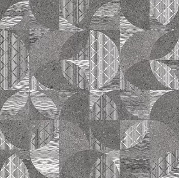 Керамогранит Фондамента тёмный декорированный обрезной 60x60x0,9