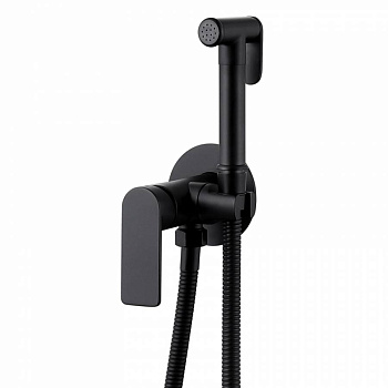 Смеситель ABBER Weiss Insel AF8025B с гигиеническим душем, черный матовый Смеситель ABBER Weiss Insel AF8025B с гигиеническим душем, черный матовый