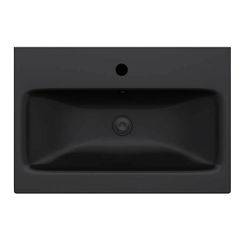 M90WCC0602BM GEM, Раковина мебельная, керамическая, 60 см, встроенная, цвет: Черный матовый M90WCC0602BM GEM, Раковина мебельная, керамическая, 60 см, встроенная, цвет: Черный матовый