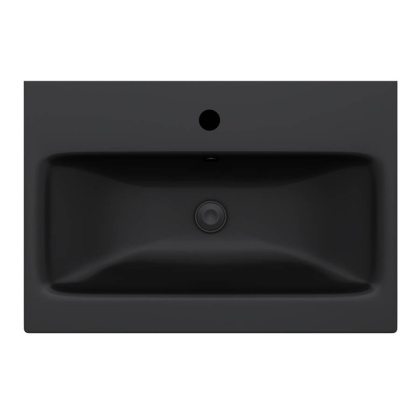 M90WCC0602BM GEM, Раковина мебельная, керамическая, 60 см, встроенная, цвет: Черный матовый M90WCC0602BM GEM, Раковина мебельная, керамическая, 60 см, встроенная, цвет: Черный матовый